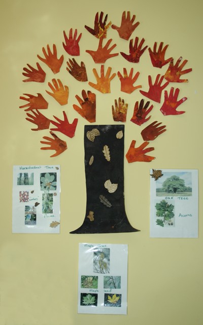 Tree of hand prints